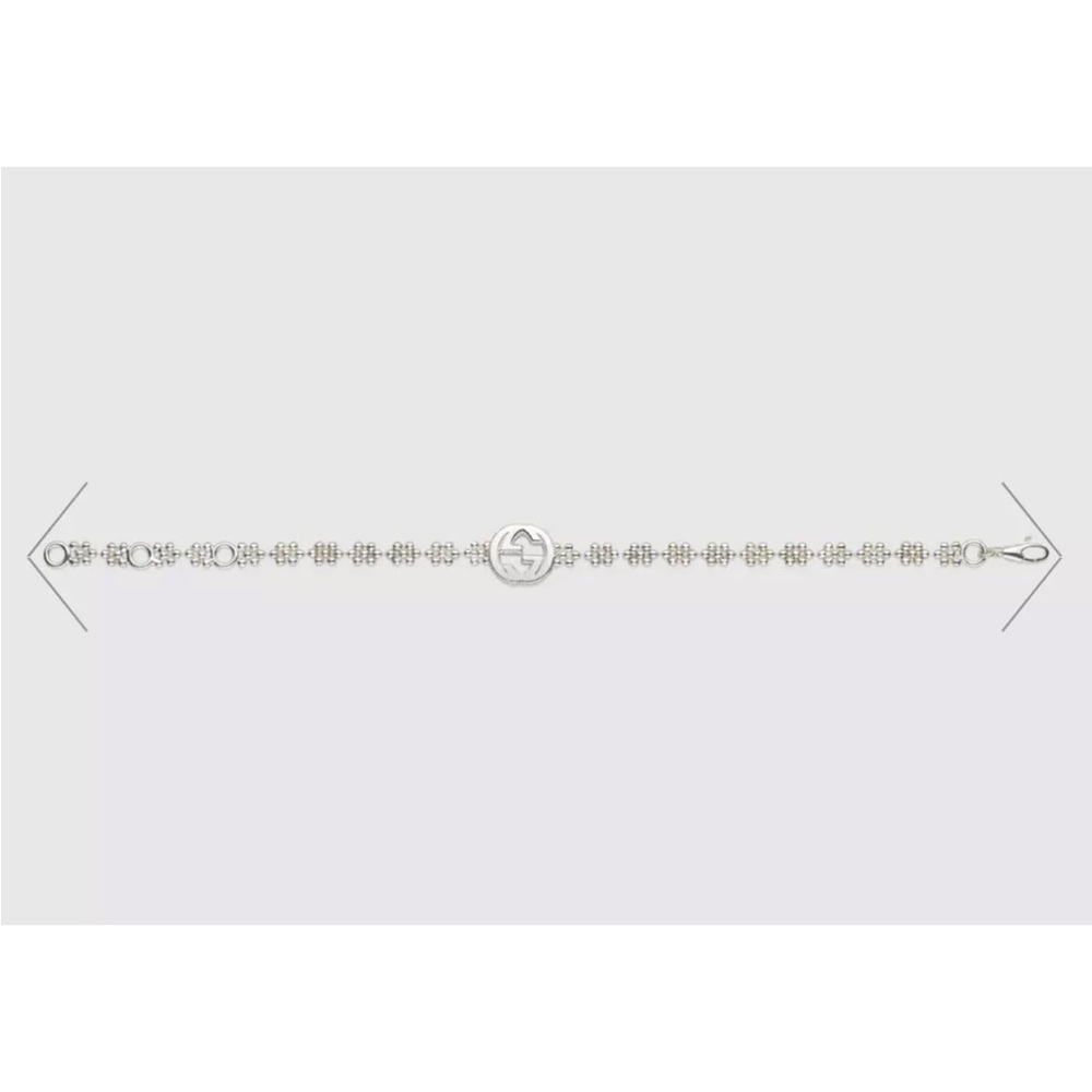 Gucci Auth Interlocking G Bracelet Sterling Silver 925 up to 7 in - Picture 6 of 6